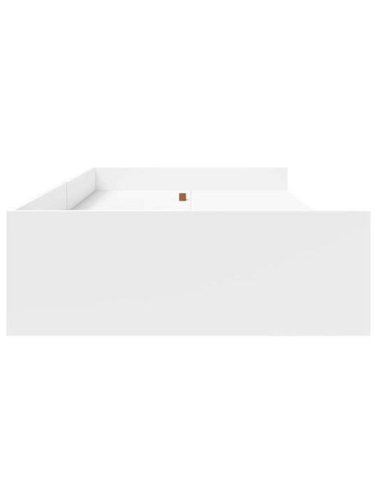 Gultas ar uzglabāšanas vietu balts 75 x 190 cm inženierijas koks