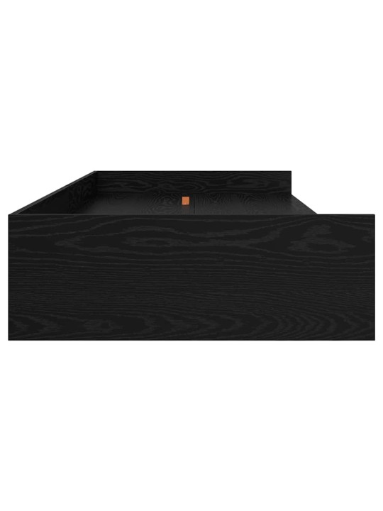 Gultas ar uzglabāšanas vietu ar atvilktni melns ozolkoks 75 x 190 cm
