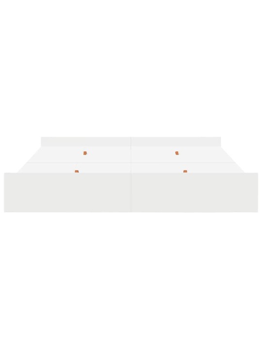 Gultas ar uzglabāšanas vietu ar galvas klāju balts 200 x 200 cm