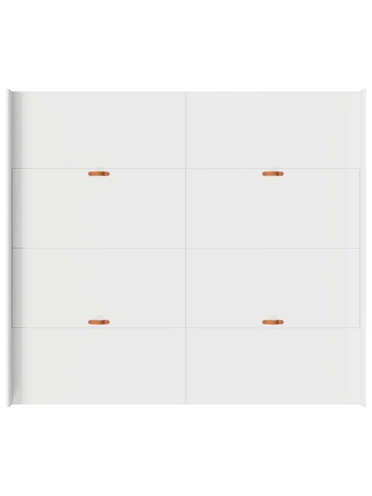 Gultas ar uzglabāšanas vietu ar galvas klāju balts 200 x 200 cm