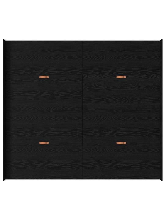 Gultas ar uzglabāšanas vietu melns ozols 200 x 200 cm