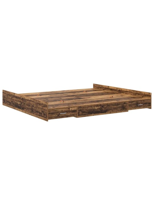 Gultas ar uzglabāšanas vietu vecs koks 200 x 200 cm