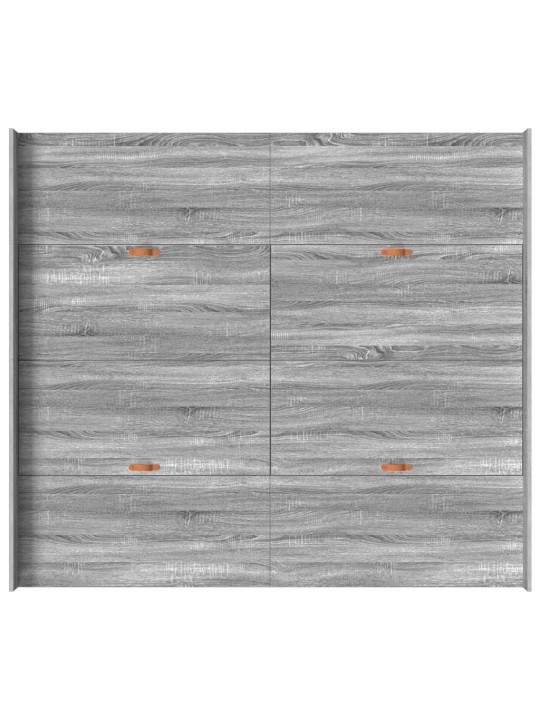 Gultas ar uzglabāšanas vietu pelēka sonomas ozola 180 x 200 cm