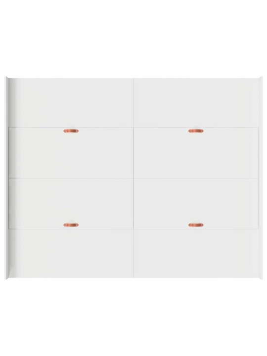 Gultas ar uzglabāšanas vietu ar galvas klāju balts 160 x 200 cm