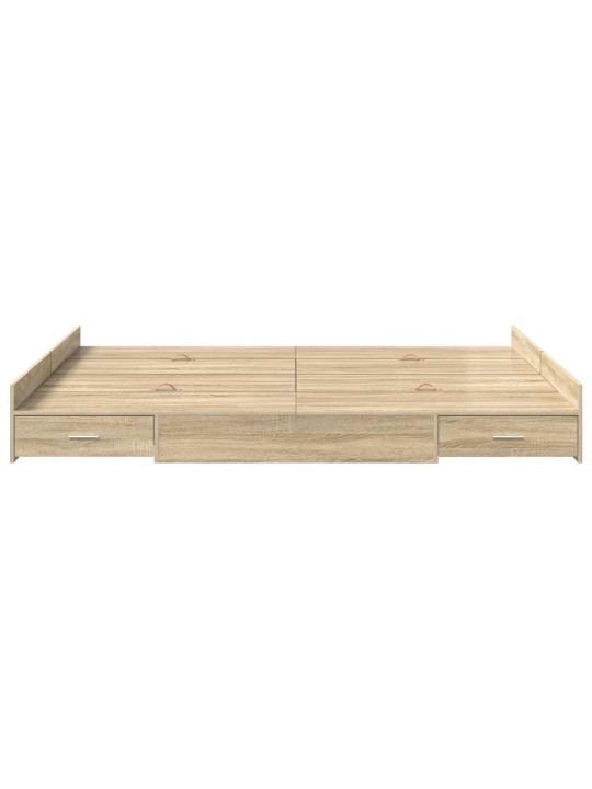 Gultas ar uzglabāšanas vietu sonomas ozola 150 x 200 cm