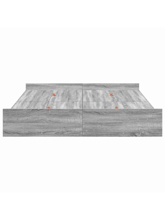 Gultas ar uzglabāšanas vietu pelēka sonomas ozola 150 x 200 cm