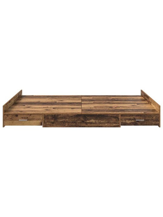 Gultas ar uzglabāšanas vietu vecs koks 150 x 200 cm