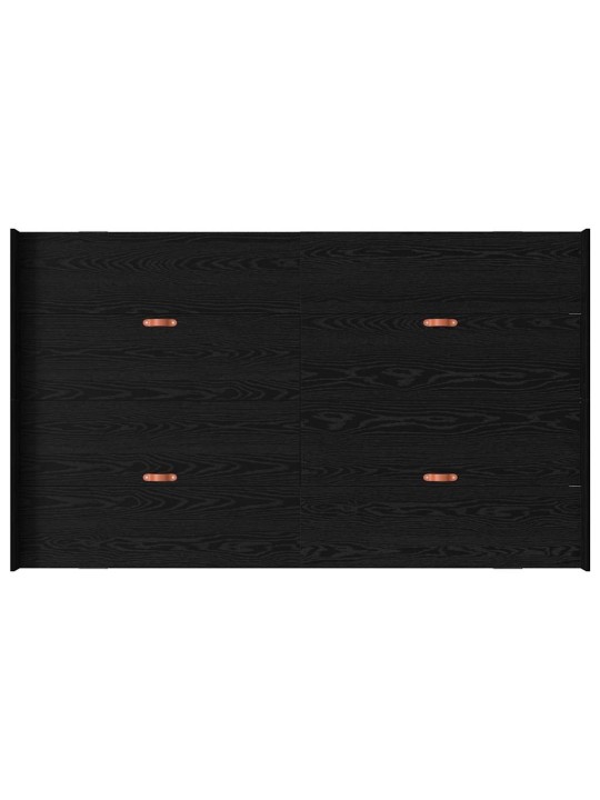 Gultas ar uzglabāšanas vietu melns ozols 120 x 200 cm
