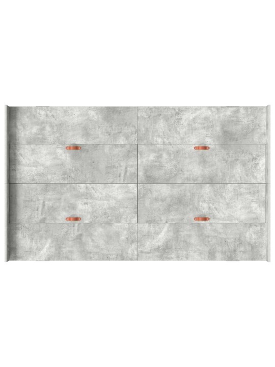 Gultas ar uzglabāšanas vietu betona pelēka 120 x 200 cm