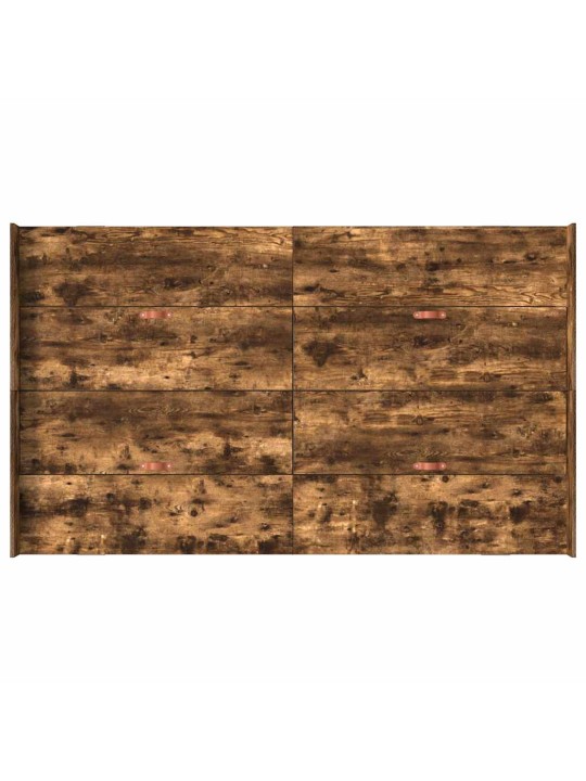 Gultas ar uzglabāšanas vietu dūmakaina ozolkoka 120 x 200 cm