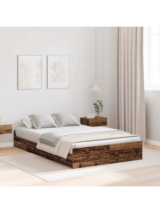 Gultas ar uzglabāšanas vietu vecs koks 120 x 200 cm