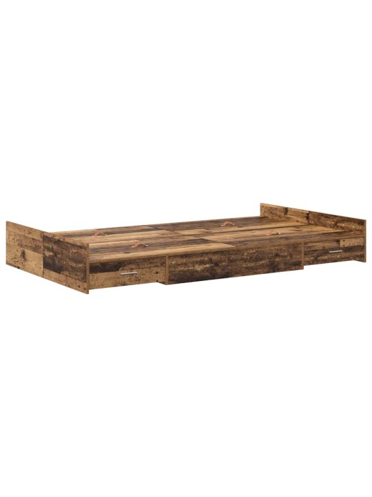 Gultas ar uzglabāšanas vietu vecs koks 120 x 200 cm