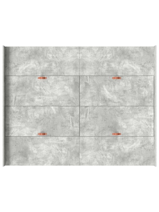 Gultas ar uzglabāšanas vietu betona pelēka 135 x 190 cm