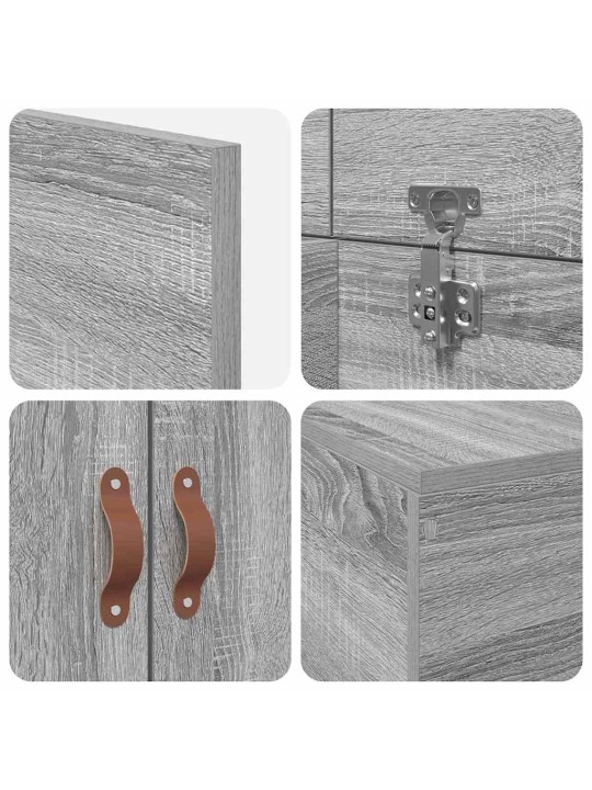 Gultas rāmis pelēka sonomas ozola 200 x 80 x 31.5 cm
