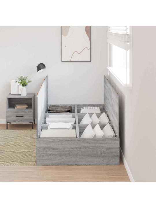 Gultas rāmis pelēka sonomas ozola 200 x 80 x 31.5 cm