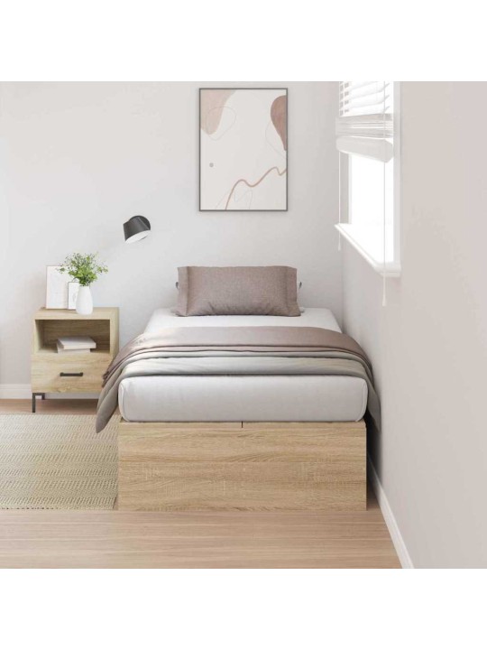Gultas rāmis sonomas ozola 200 x 90 x 31.5 cm inženierijas koks