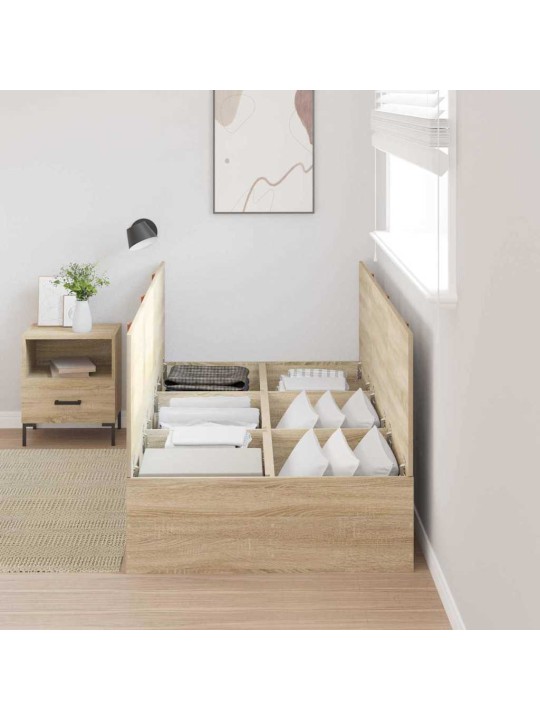Gultas rāmis sonomas ozola 200 x 90 x 31.5 cm inženierijas koks