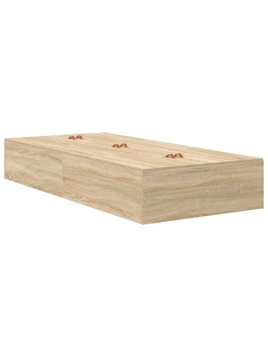 Gultas rāmis sonomas ozola 200 x 90 x 31.5 cm inženierijas koks