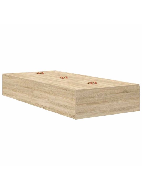 Gultas rāmis sonomas ozola 200 x 90 x 31.5 cm inženierijas koks