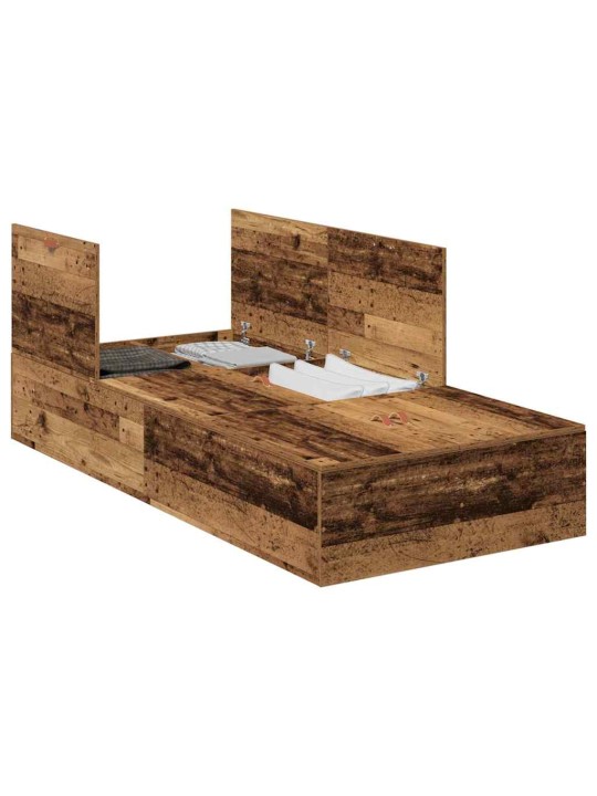Gultas rāmis vecs koks 200 x 90 x 31.5 cm inženierijas koks