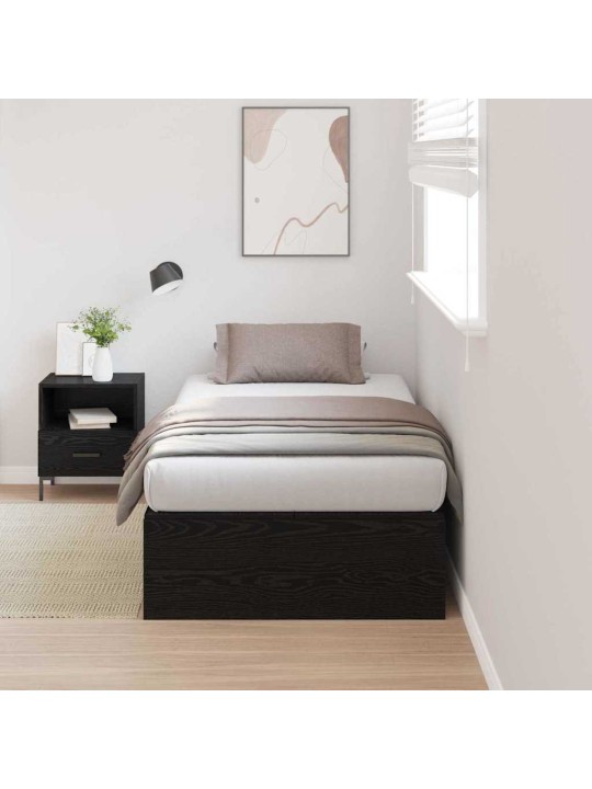Gultas rāmis melns ozols 200 x 100 x 31.5 cm inženierijas koks
