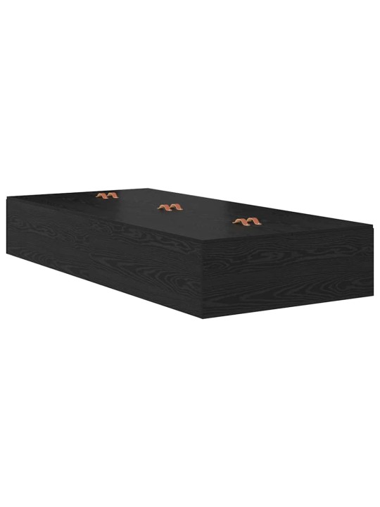 Gultas rāmis melns ozols 200 x 100 x 31.5 cm inženierijas koks