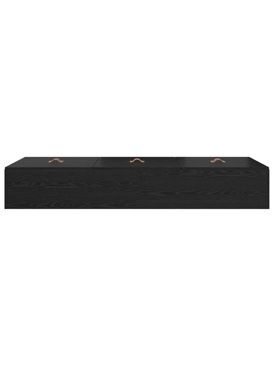 Gultas rāmis melns ozols 200 x 100 x 31.5 cm inženierijas koks