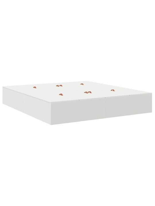 Gultas rāmis balts 200 x 200 x 31.5 cm inženierijas koks