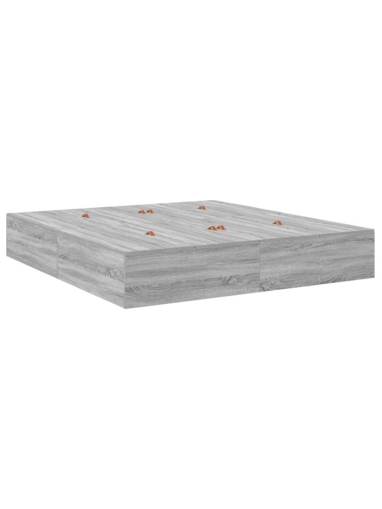 Gultas rāmis pelēka sonomas ozola 200 x 200 x 31.5 cm