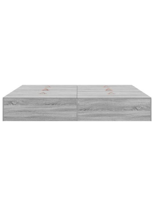 Gultas rāmis pelēka sonomas ozola 200 x 200 x 31.5 cm