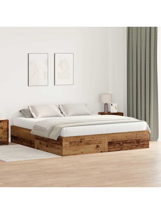 Gultas rāmis vecs koks 200 x 200 x 31.5 cm inženierijas koks