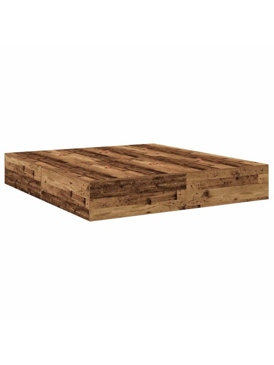 Gultas rāmis vecs koks 200 x 200 x 31.5 cm inženierijas koks