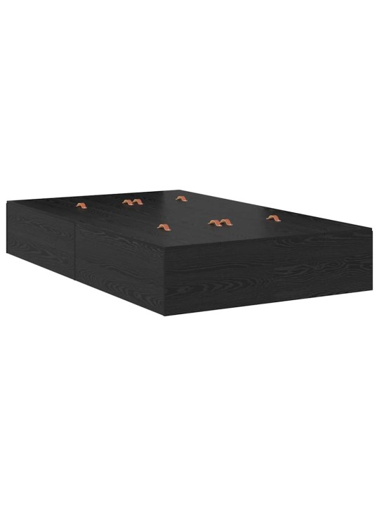 Gultas rāmis melns ozols 200 x 120 x 31.5 cm inženierijas koks