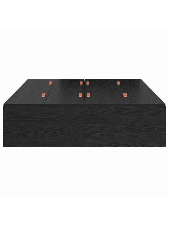 Gultas rāmis melns ozols 200 x 120 x 31.5 cm inženierijas koks