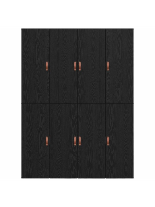 Gultas rāmis melns ozols 200 x 140 x 31.5 cm inženierijas koks