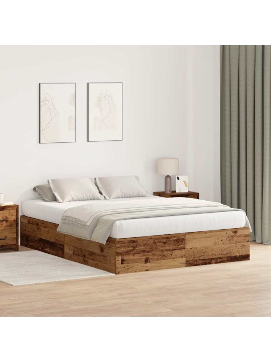 Gultas rāmis vecs koks 200 x 150 x 31.5 cm inženierijas koks