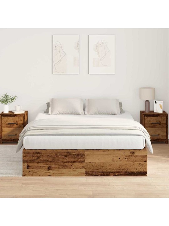 Gultas rāmis vecs koks 200 x 150 x 31.5 cm inženierijas koks