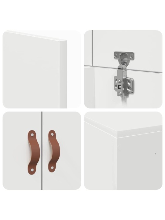 Gultas rāmis balts 190 x 90 x 31.5 cm inženierijas koks