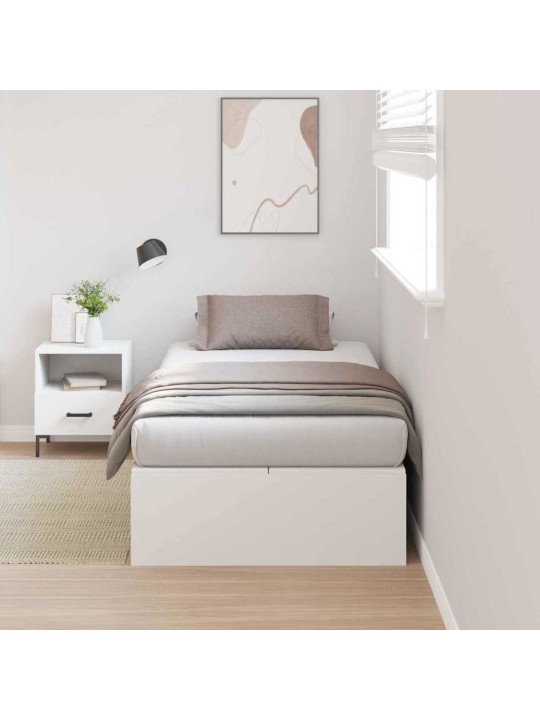 Gultas rāmis balts 190 x 90 x 31.5 cm inženierijas koks