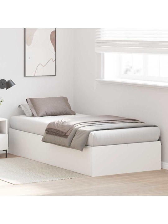 Gultas rāmis balts 190 x 90 x 31.5 cm inženierijas koks