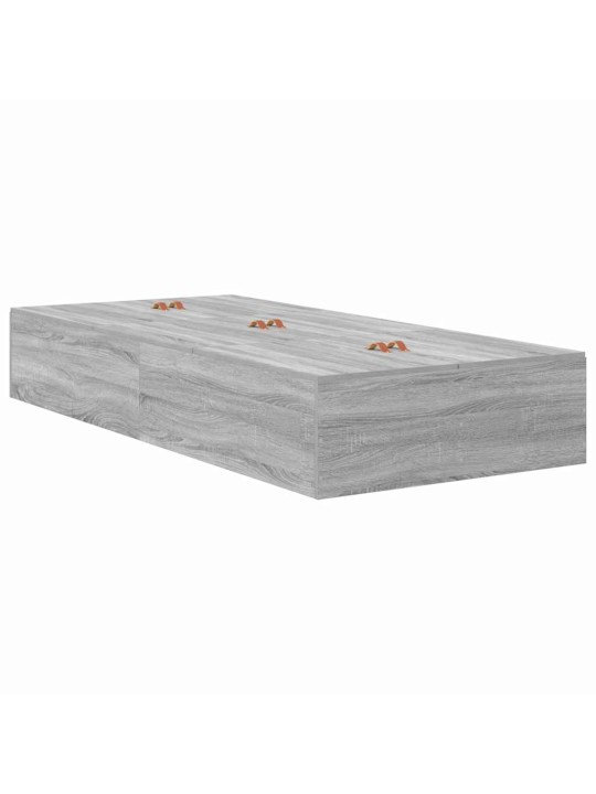 Gultas rāmis pelēka sonomas ozola 190 x 90 x 31.5 cm