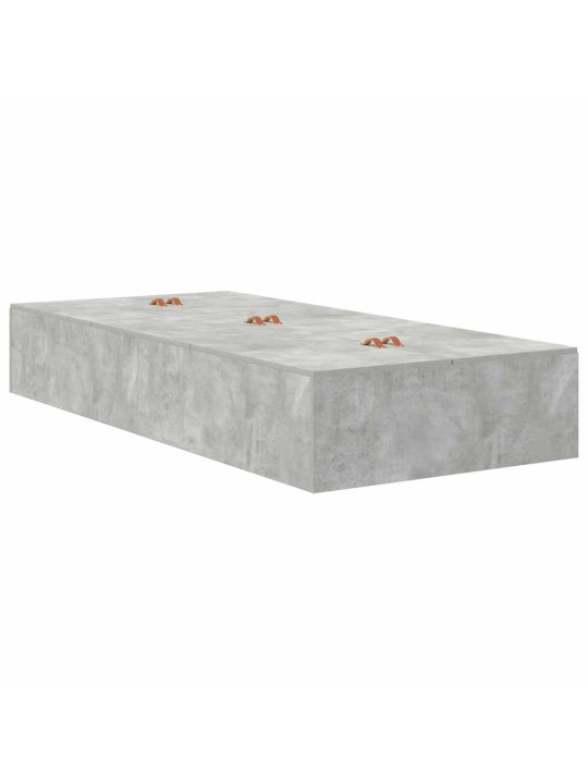 Gultas rāmis betona pelēka 190 x 75 x 31.5 cm inženierijas koks