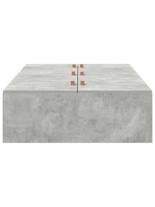 Gultas rāmis betona pelēka 190 x 75 x 31.5 cm inženierijas koks