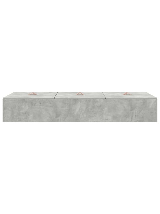Gultas rāmis betona pelēka 190 x 75 x 31.5 cm inženierijas koks