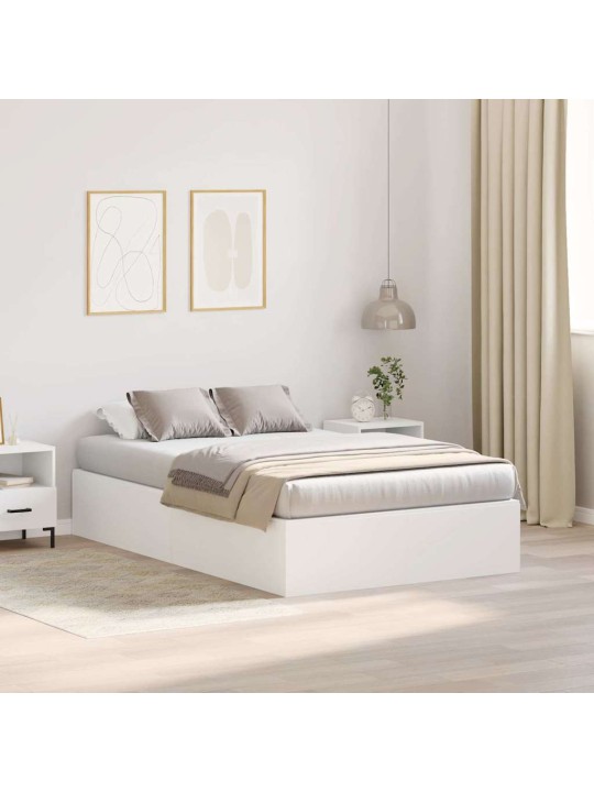 Gultas rāmis balts 190 x 120 x 31.5 cm inženierijas koks