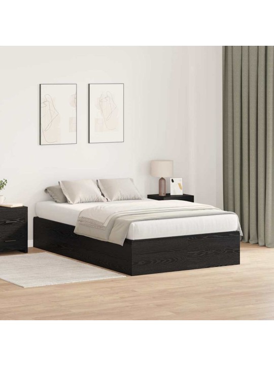 Gultas rāmis melns ozols 190 x 120 x 31.5 cm inženierijas koks
