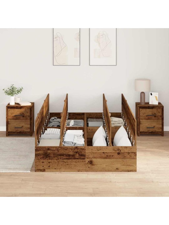 Gultas rāmis vecs koks 190 x 120 x 31.5 cm inženierijas koks