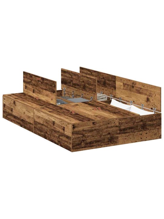 Gultas rāmis vecs koks 190 x 120 x 31.5 cm inženierijas koks