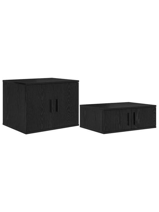 Gultas ar uzglabāšanas vietu melns ozols 234 x 118 x 53.5 cm