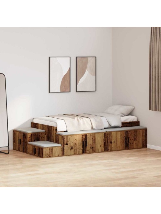 Gultas ar uzglabāšanas vietu vecs koks 234 x 118 x 53.5 cm